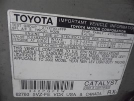 2002 Toyota Tundra SR5 Silver Extended Cab 3.4L AT 2WD #Z23153